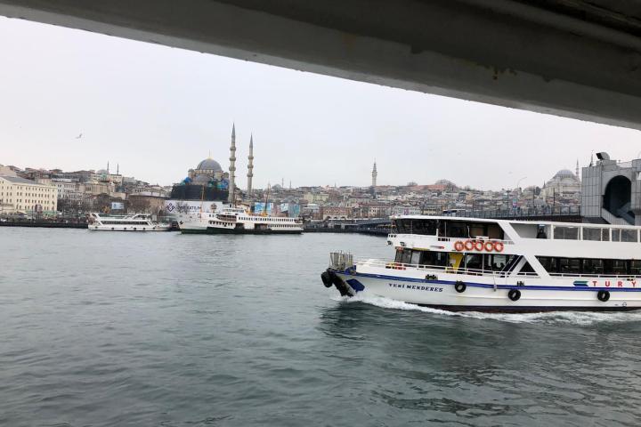 a large boat in a body of water