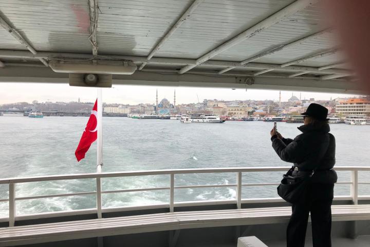 a man standing on a bridge